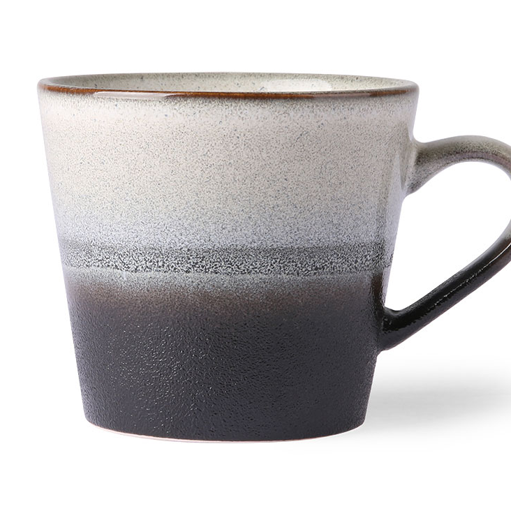 Keramik 70er Jahre Cappuccino Tasse - Rock