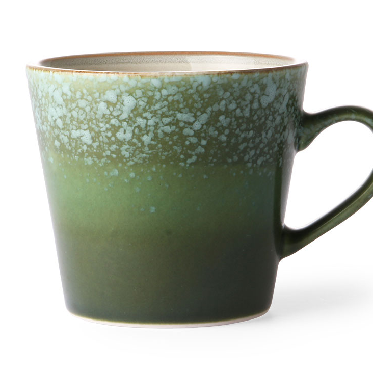Keramik 70er Jahre Cappuccino Tasse - Grass