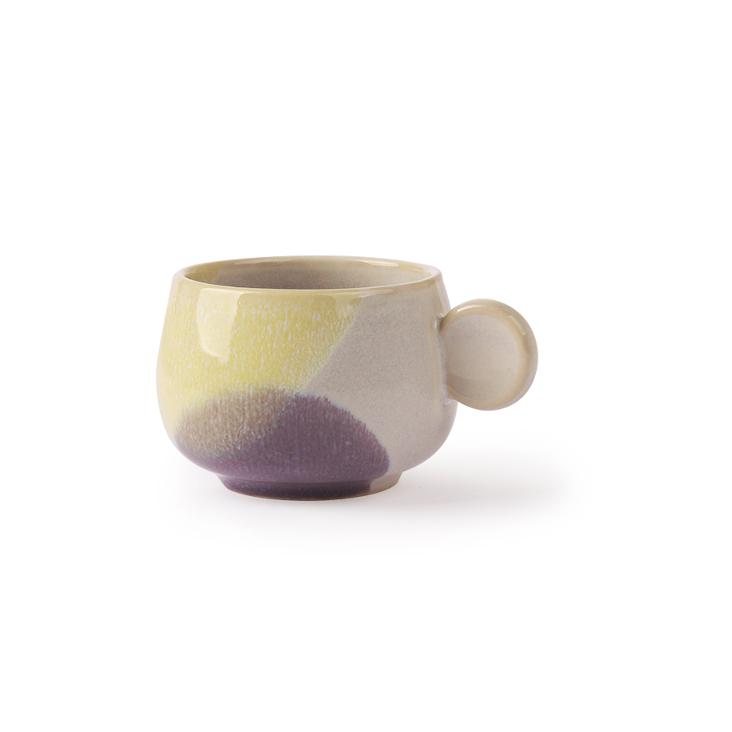 Kaffeetasse - Gelb/Lila