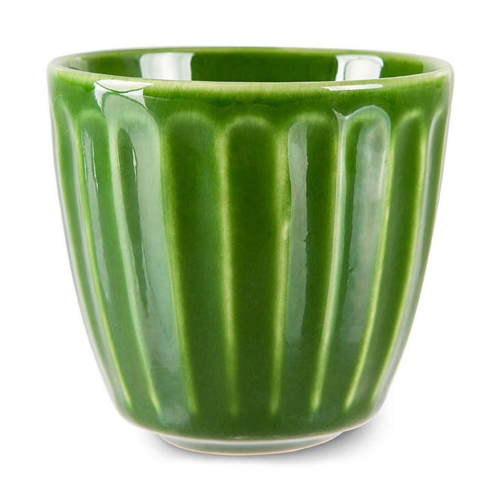 The Emeralds Tasse Ribbed Green
