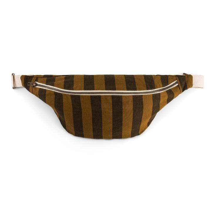 Bauchtasche Streifen Kreuzkümmel/Schwarz