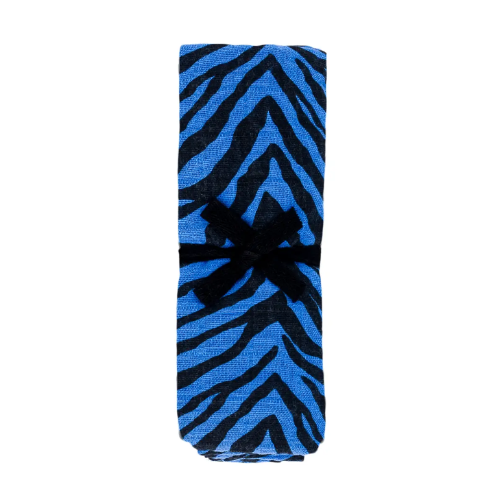 Tuch Zebra Blau 70 x 70cm