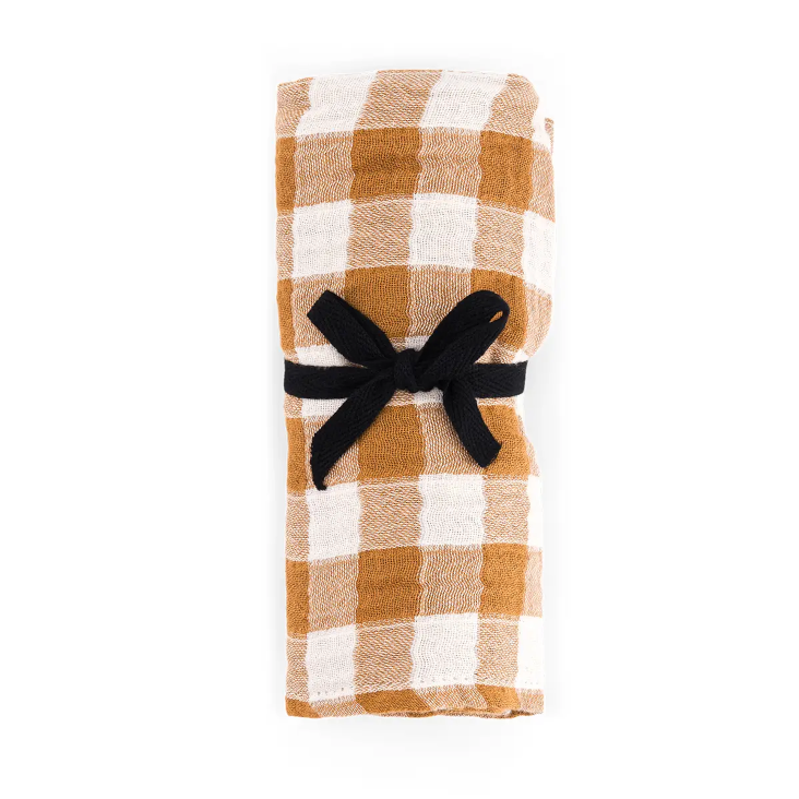 Tuch Vichy Karamell 110 x 110cm