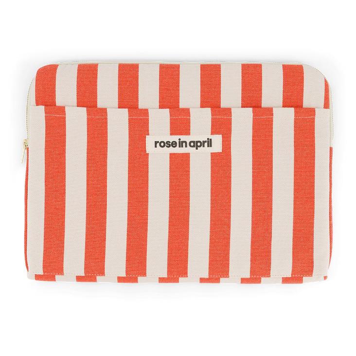 Laptop-Hülle Octave Streifen Greige / Tomate