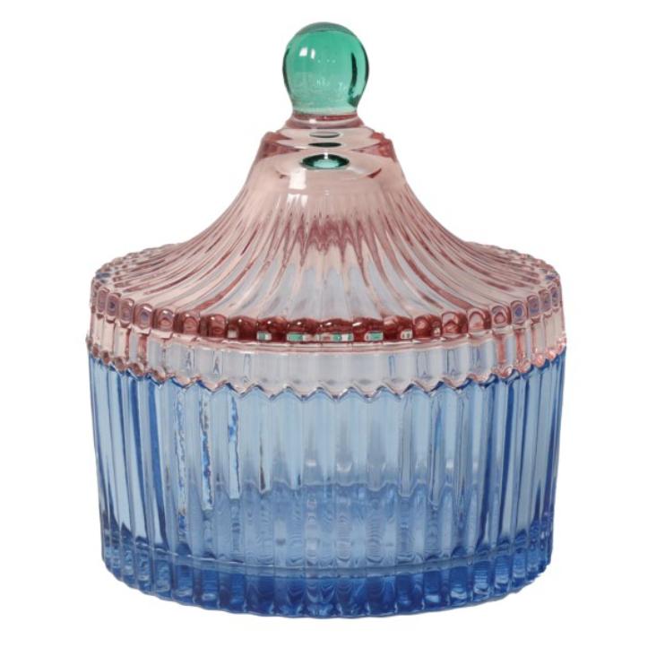 Vorratsglas blau/rosa
