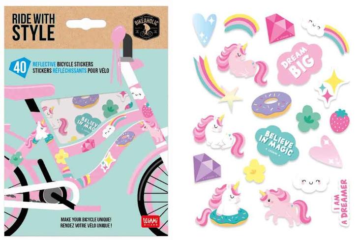 Reflektierende Fahrradaufkleber `Unicorn`