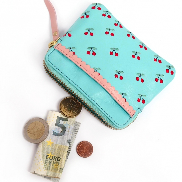 Portemonnaie mini Zip Cherry Sky