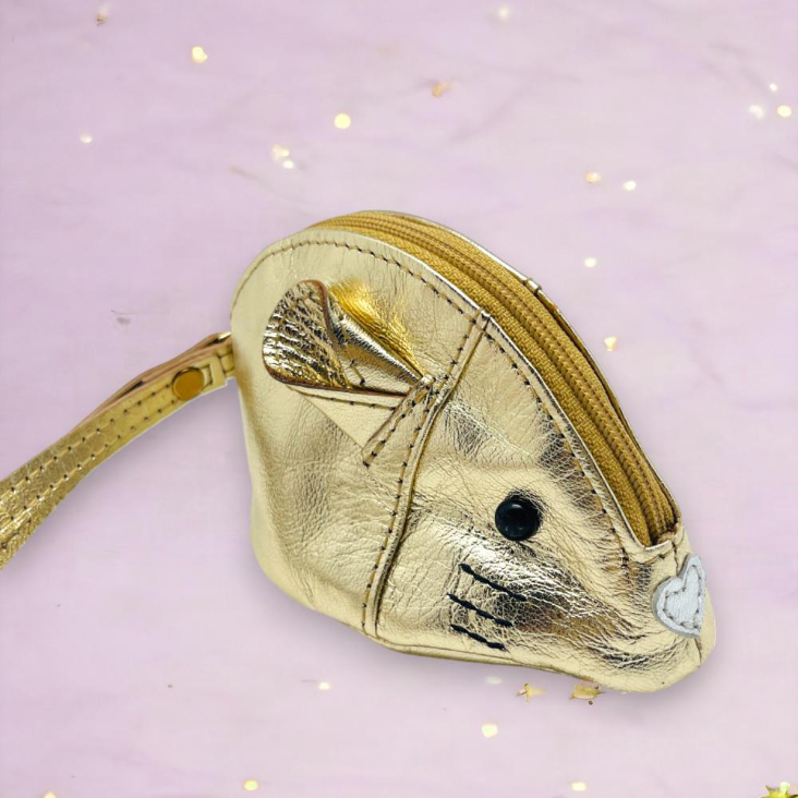 Zip Täschchen Cashmouse Leder L gold