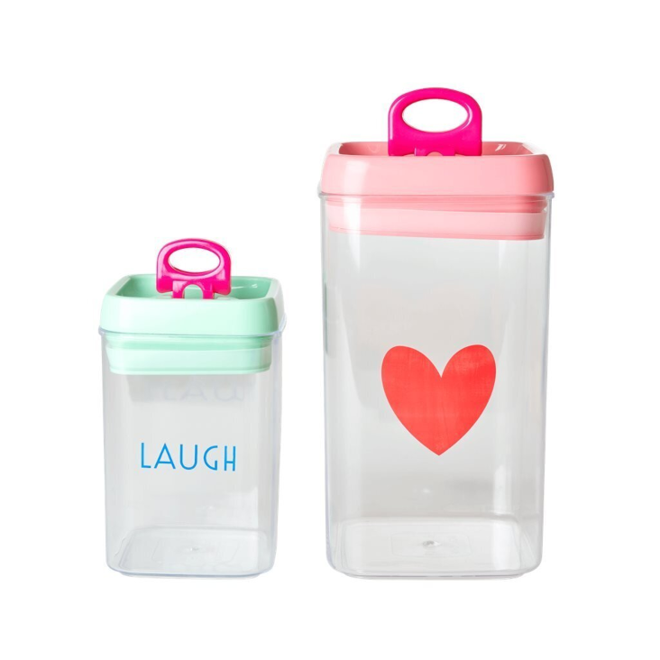 LEBENSMITTELBOXEN - KLAR - CHOOSE HAPPY 2er Set