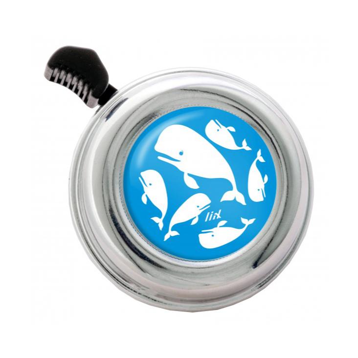 Fahrradklingel Whale Party - Chrome