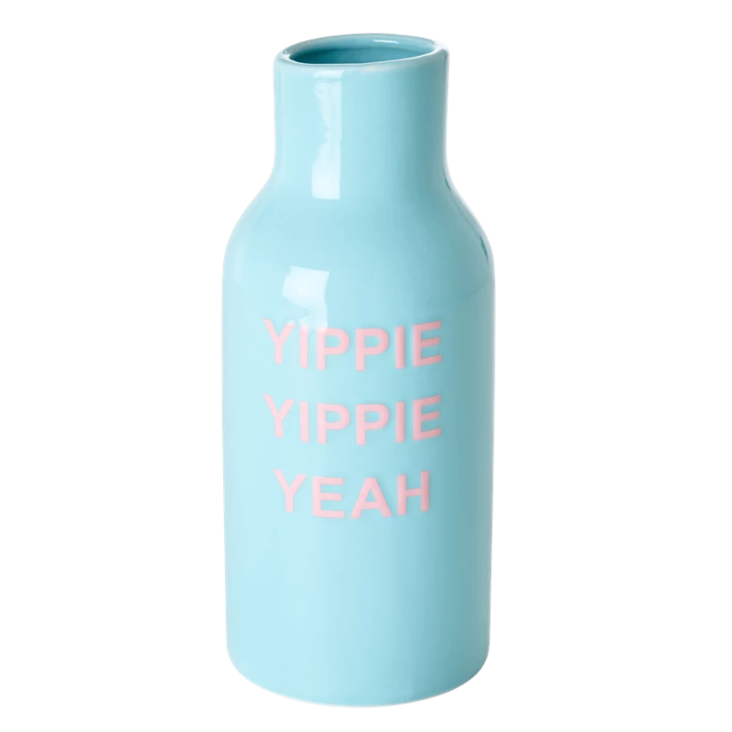 RICE KERAMIK VASE - HELLBLAU