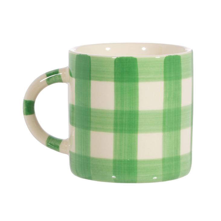 Gingham Tasse Grün