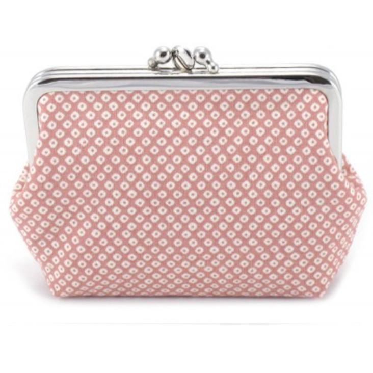 Doppelclip Portemonnaie Shibori Rosa