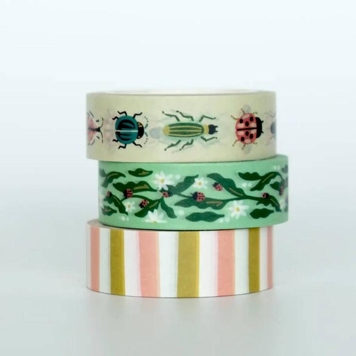 Washi-Tape, 3er-Set | Entomologischer Garten
