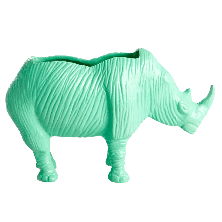 METALL BLUMENTOPF - NEONGRÜN Nashorn