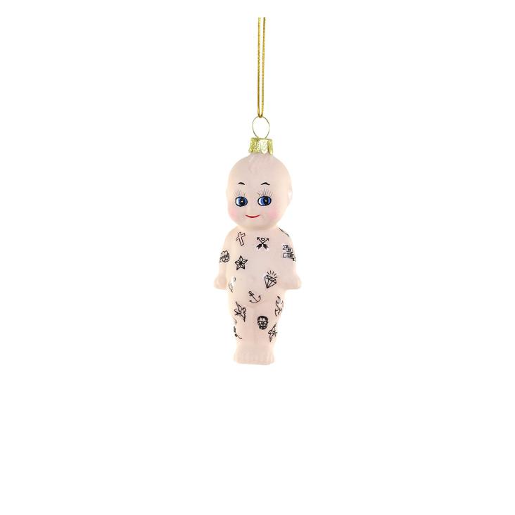 Baumschmuck Kewpie Puppe tätowiert