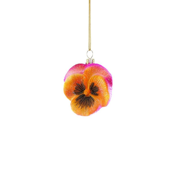 Baumschmuck Stiefmütterchen Rosa