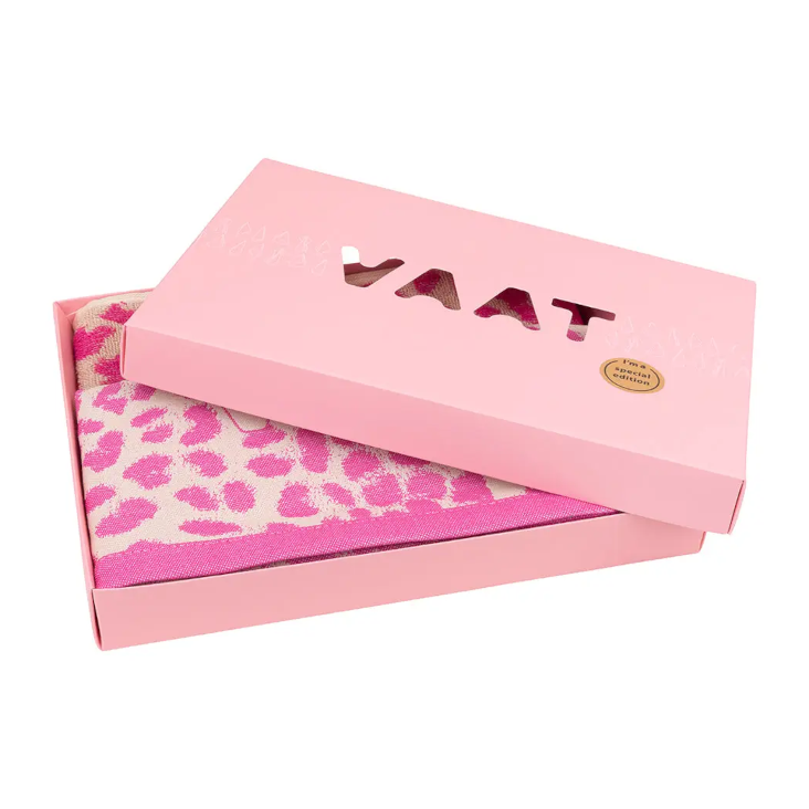 2er Set Tee- und Küchenhandtuch Leopard Pink/Sand