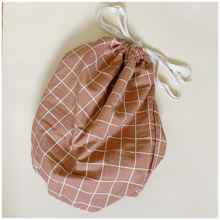 Multi Bag Small Terracotta Check