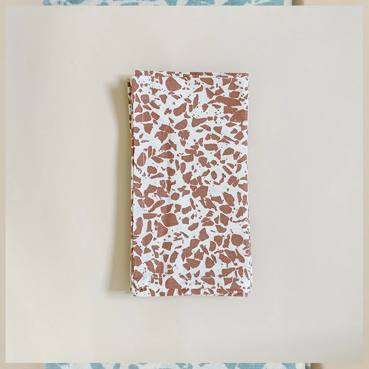 Stoffservietten 4er Set Terracotta Terrazzo