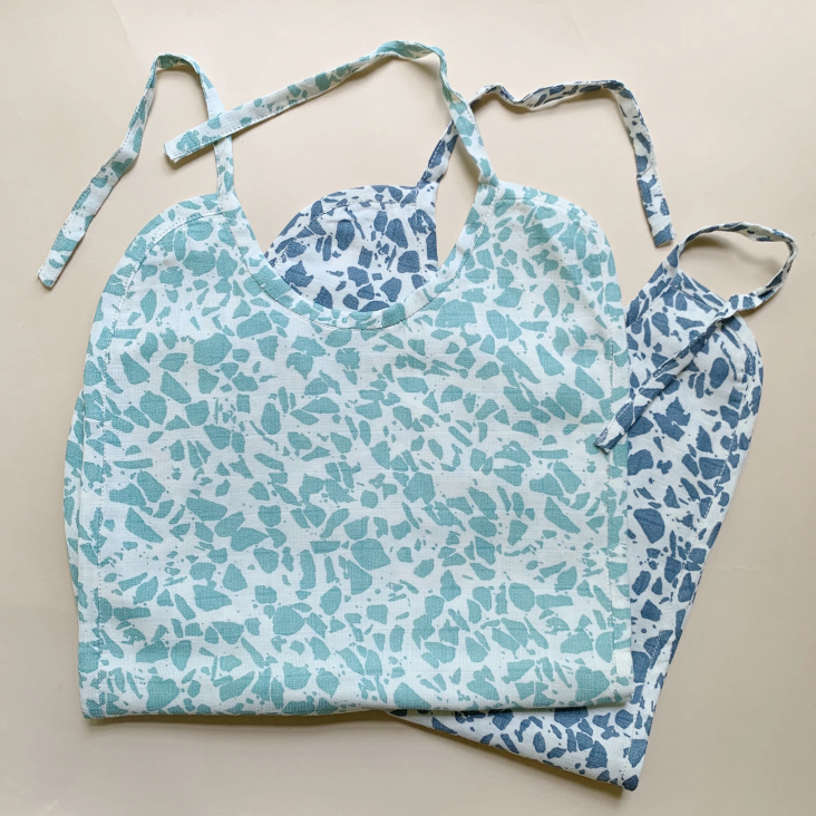 Bib Lätzchen 2er Set - Cold Terrazzo