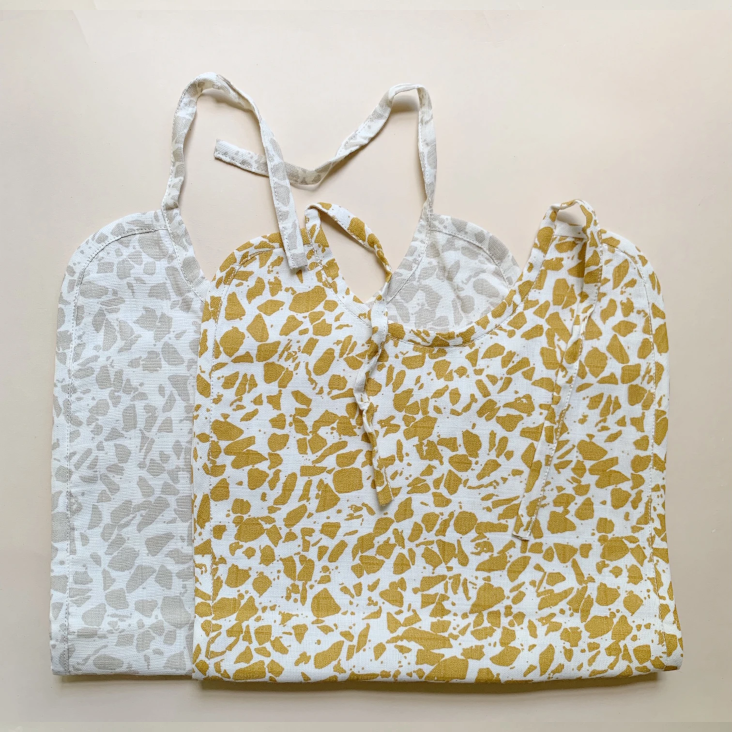Bib Lätzchen Neutral 2er Set - Terrazzo