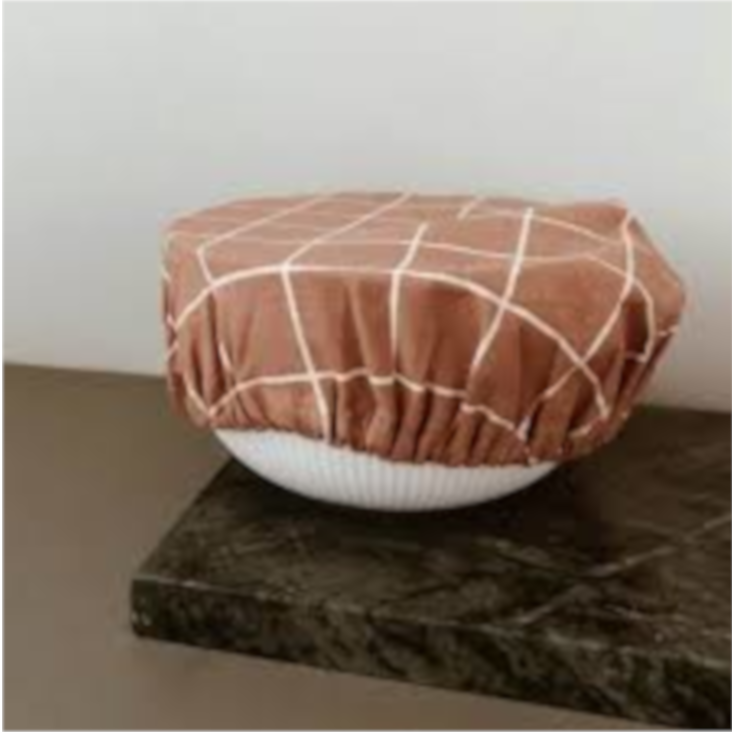 Cotton Covers 3er Set Terracotta Check
