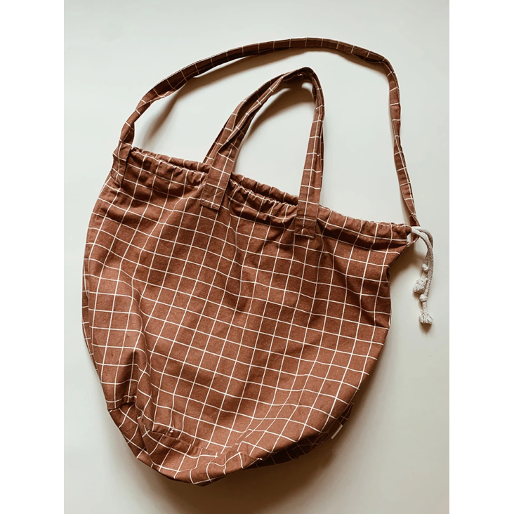 Shopping Bag - Terracotta Check