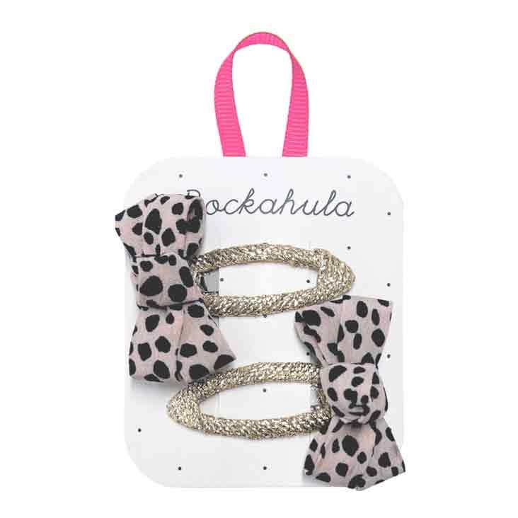Leopard Love Twisty Bow Clips