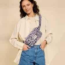 Harry-Bauchtasche Lila Leopard