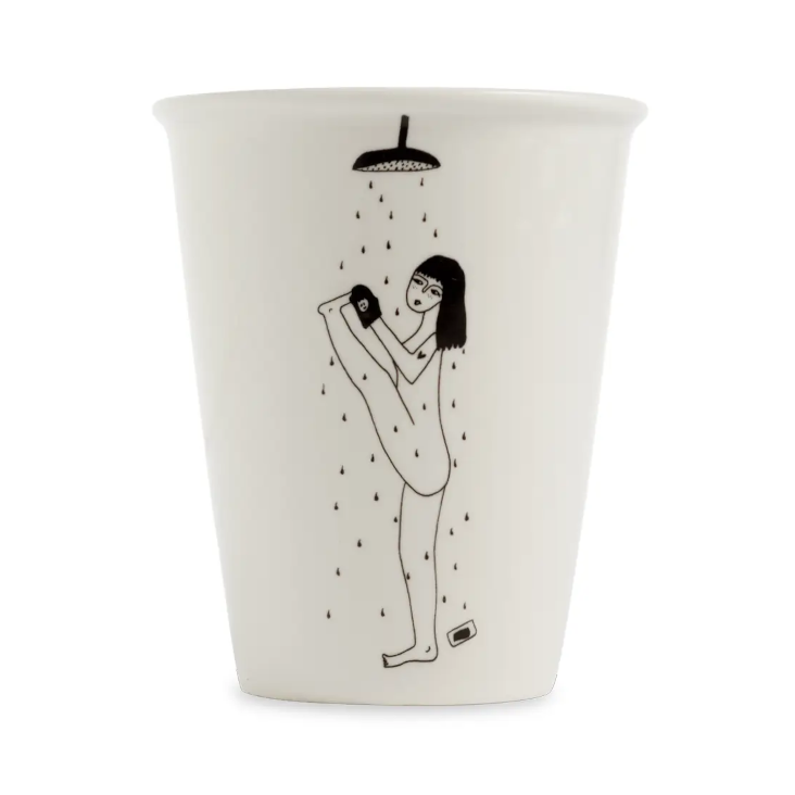 cup yoga in the shower
