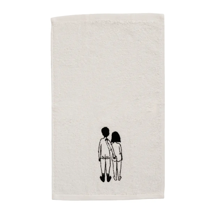 guest towel naked couple back (set of 2)