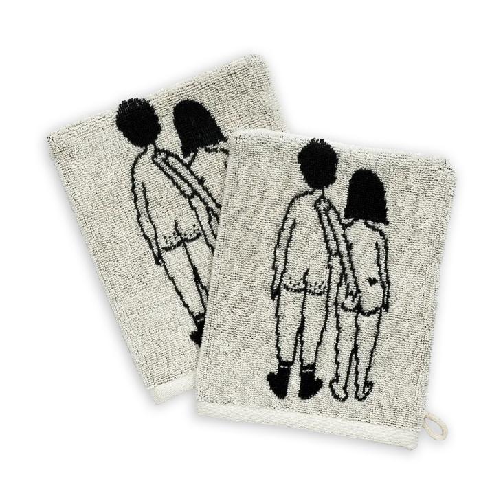 Waschlappen-Set - nacktes Paar