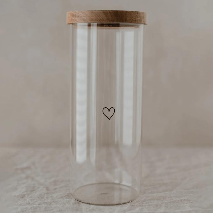Vorratsglas Herz Schwarz 25cm