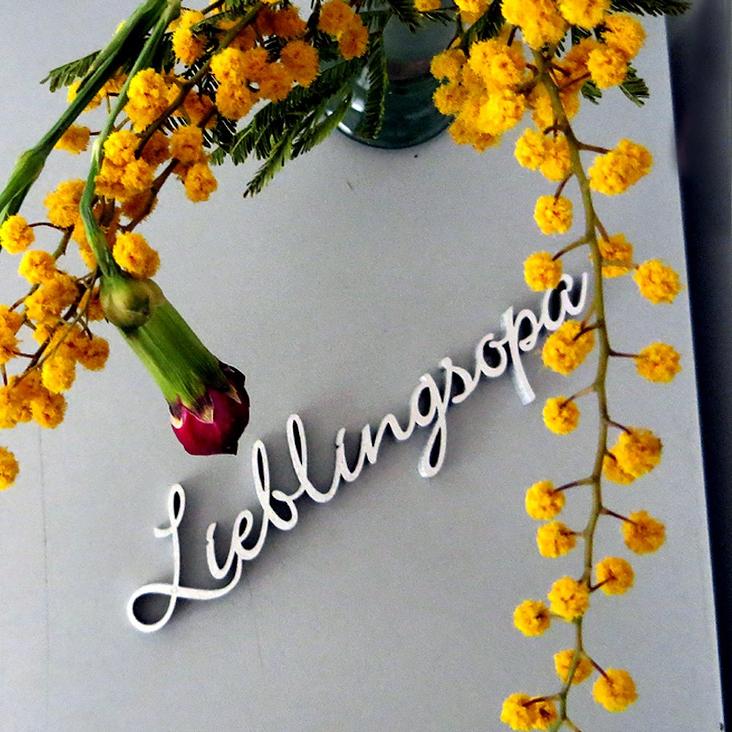 Holzwort Lieblings-Opa Kupfer