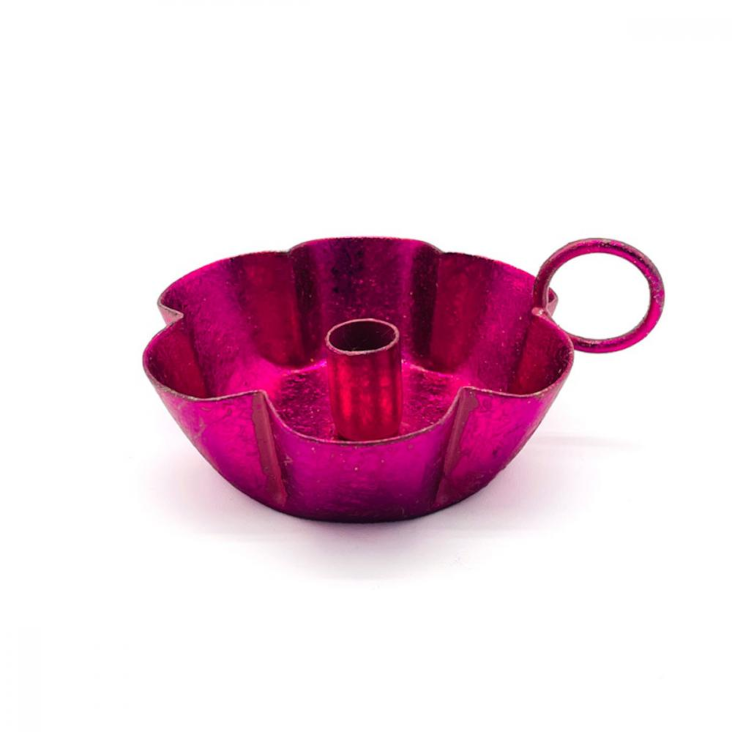 Kerzenhalter Metallic Sparkle Pink