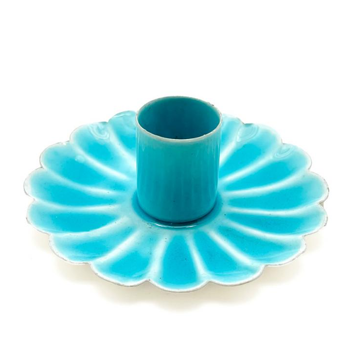 Kerzenhalter Lightblue Emailliert