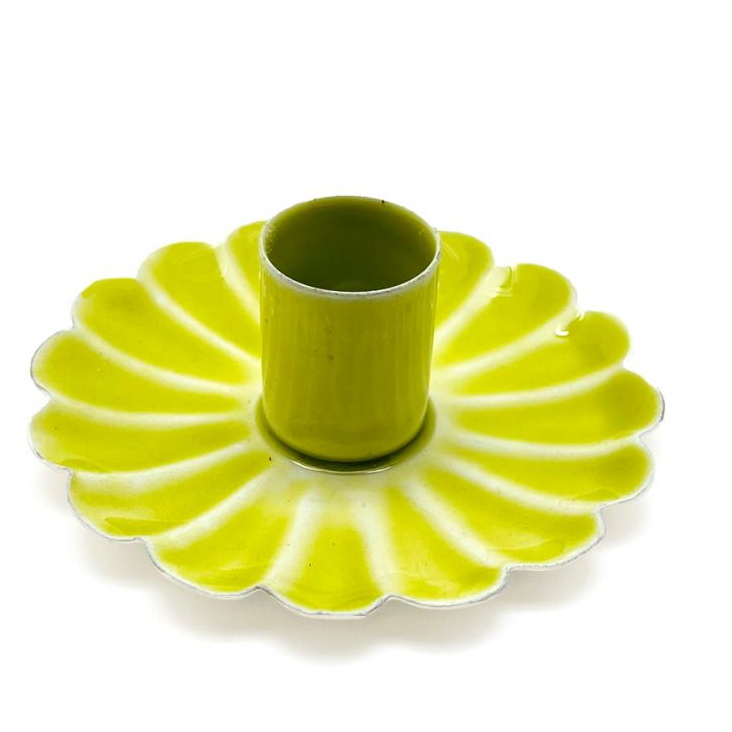 Kerzenhalter Yellow Emailliert