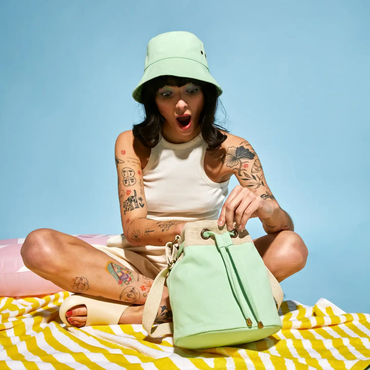 Beuteltasche Blau - 0
