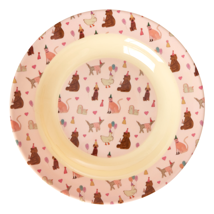Melamine Kids Bowl with Animal Print