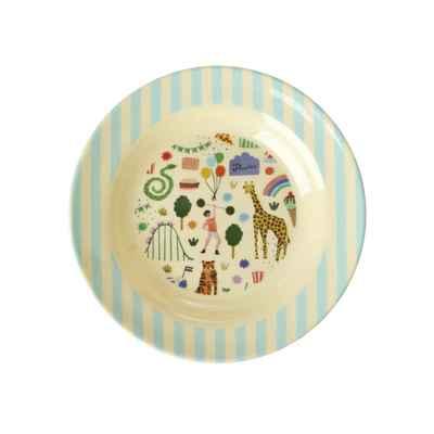 Melamine Kids Bowl with Fun Fair Print - 250 ml - Mint