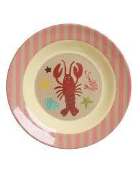 Melamine Kids Bowl with Coral Ocean Print