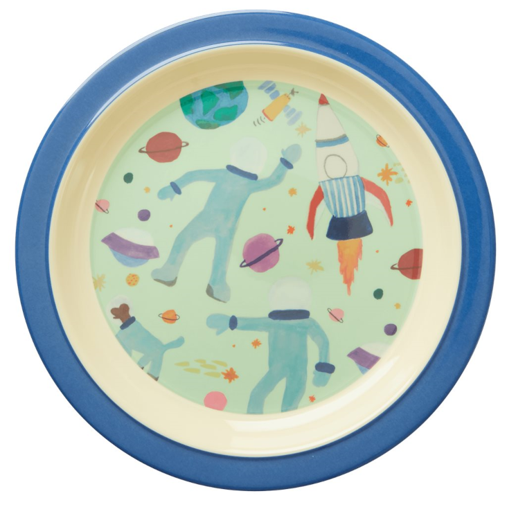 Rice Melamin Kinderteller flach Space