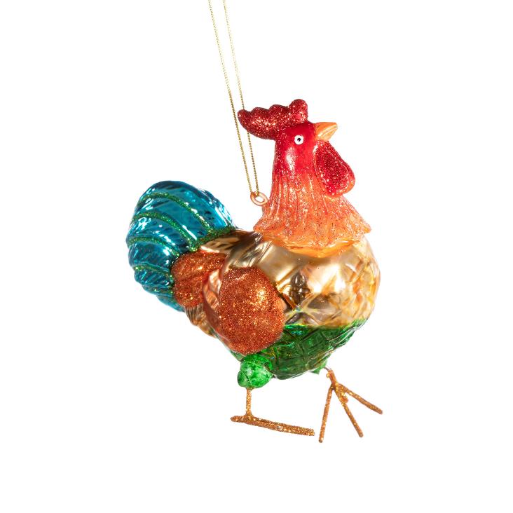 Weihnachtskugel Hahn