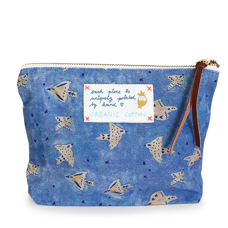 *Night Birds* Organic Cotton Pouch