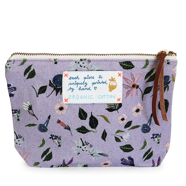 Pouch Purple Flowers Small