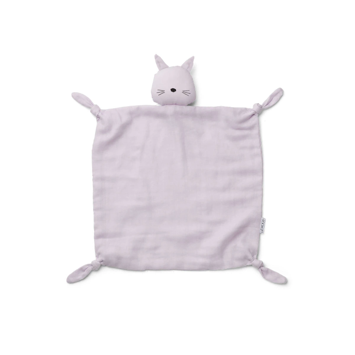 Schnullertuch Katze Light Lavender