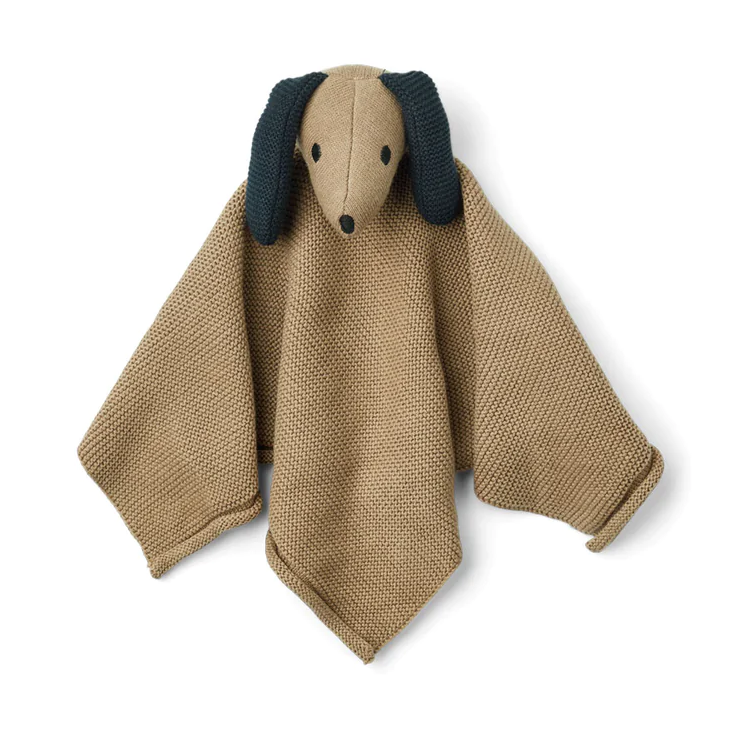 Schnullertuch Dog Oat gestrickt