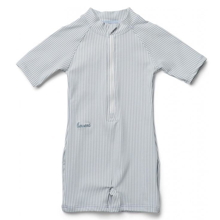 Liewood Otto Swim Jumpsuit Seersucker Seablue