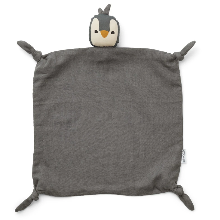 Schnullertuch Agnete Pinguin Stone Grey
